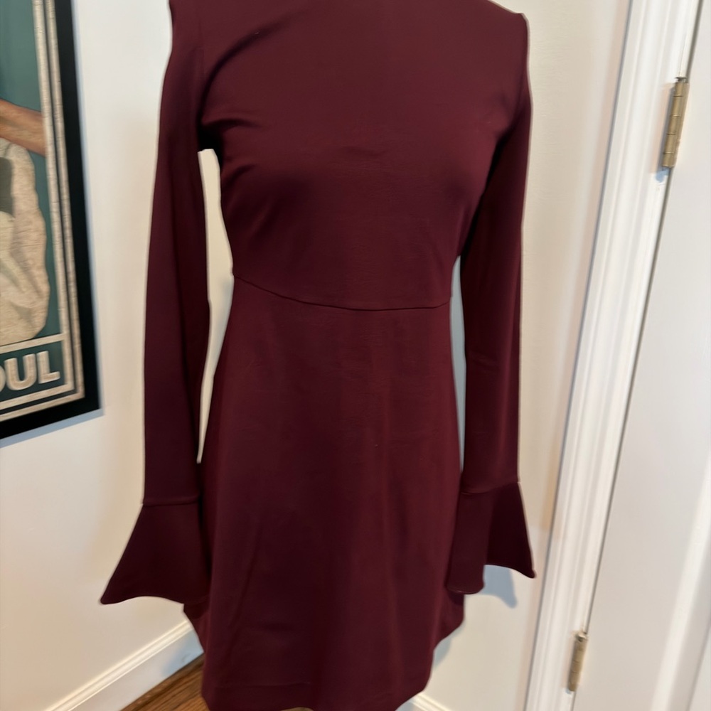 McQ by Alexander McQueen Deep Red Long Sleeve Dress